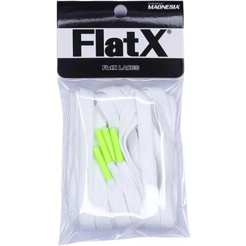 FlatX 8mm White/Neon Green Color Metal Tips Shoelaces High Quality Professional Sneaker Laces Shoelace Lacet