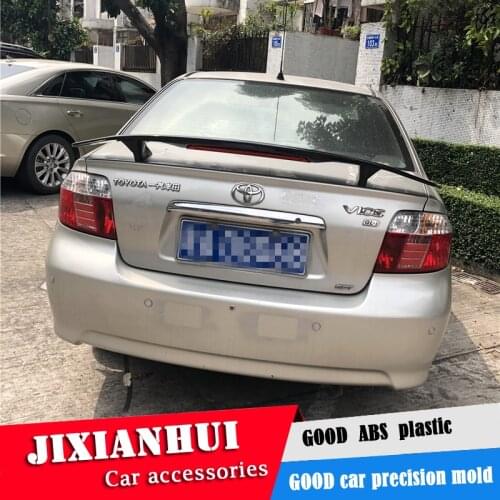 For Toyota Yaris Spoiler 2006-2018 Yaris VIOS Spoiler TF ABS plastic Material Car Rear Wing Color Rear Spoiler