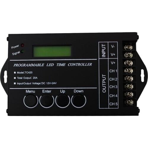 Led time controller12V-24V for led strip IR remote control 5CH 5 channel 20keys multi-function Common Anode Programmable