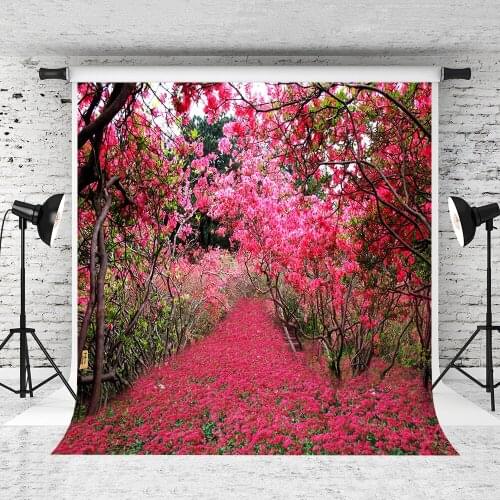 VinylBDS 5X7FT Pink Garden Photography Background Rose Flower Grassland Camera Fotografica for Wedding Photo Studio Backgrounds