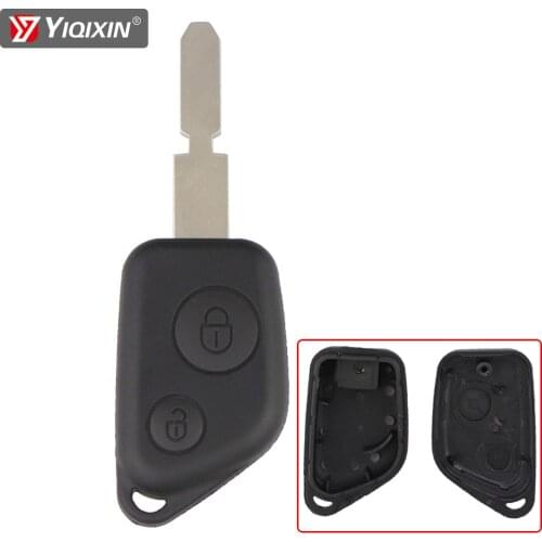 YIQIXIN 2 Button Remote Entry Key Fob Car Shell Case For Peugeot 106 205 206 306 307 405 406 For Citroen Elysee Saxo Picasso