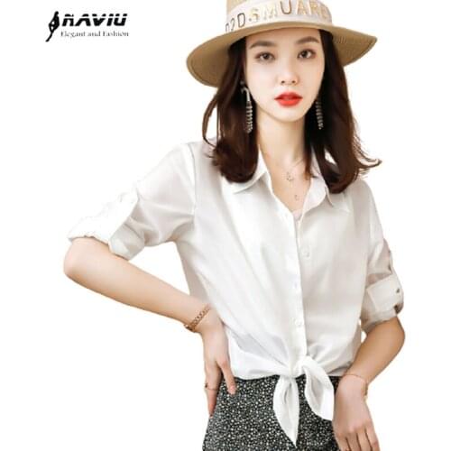 Women Shirt Summer Thin Fashion Temperament New Casual Chiffon Blouses Office Ladies Work Tops