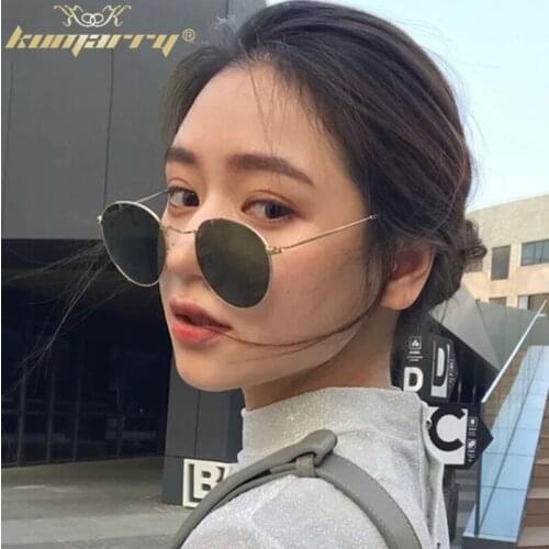 KUMARRY 2021 Small Round Sunglasses For Women/Men Sun Glasses Retro Luxury Brand Designer Womens Metal Sunglass Gafas de sol