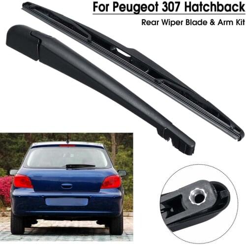 1 Set 14" 355mm Rear Windowscreen Window Wiper Arm + Blade Set For Peugeot 307 Hatchback 2001 2002 2003 2004 2005 2006 2007 2008