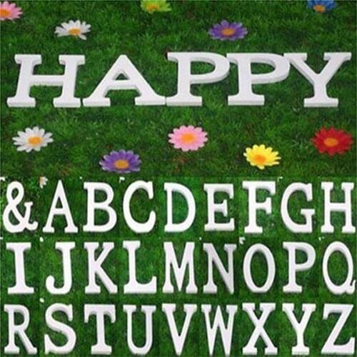 1pc Diy Freestanding Wood Wooden Letters White Alphabet Wedding Birthday Party Home Decorations Personalised Name Design LIFE