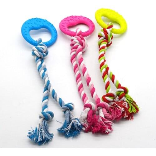 20 pcs Knot Interaction Pet Dog Interactive Toy Chewing Pentagram Natural Rubber Durable Shape Small Dog Training Chewing Play