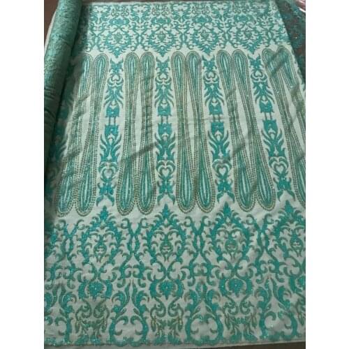 5 yards bzh014 blue mix gold 11-108# glitter grid glued sparkle glitter mesh net tulle lace fabric for sawing /evening dress