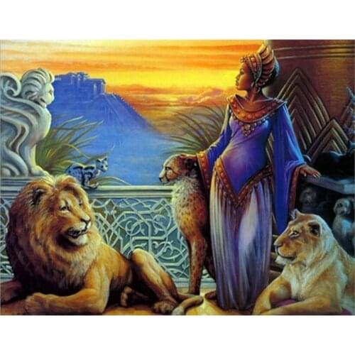 3D DIY Diamond Embroidery Beauty And Tiger Diy Diamond Painting Square Drill Resin Craft Rhinestone Pasted Needlework Full