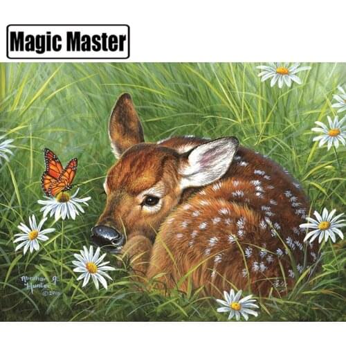 Diamond painting grass deer 5d diy diamond embroidery mosaic cross stitch home decoraction gift