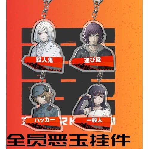Anime Akudama Drive Cutthroat Satsujinki Acrylic Keychain Cartoon School Bag Itabag Keyrings Toys Pendant Xmas Gifts Cosplay
