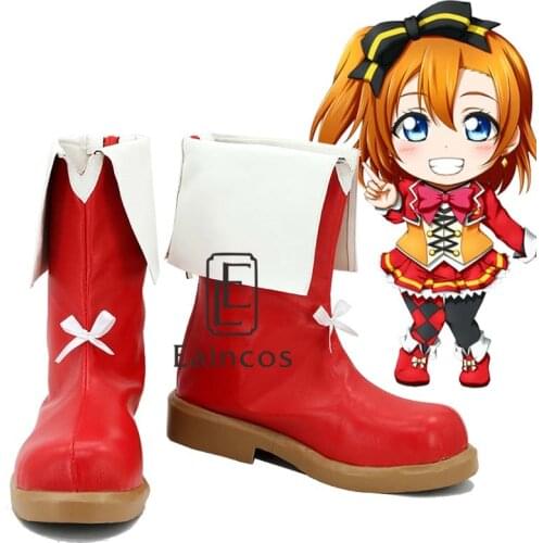 Anime LoveLive!School idol project Sunny Day Song Kousaka Honoka Red Short Boots Cosplay Party Shoes Custom Made