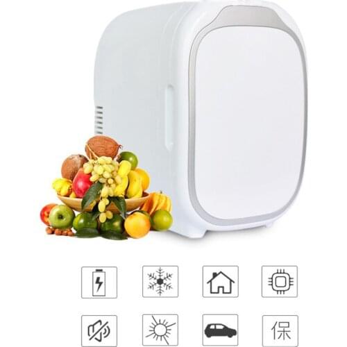 Mini Car Freezer Fridge 6L Travel Refrigerator Cooler Warmer 12V Refrigerator Freezer Heater Electric Fridge Portable Icebox