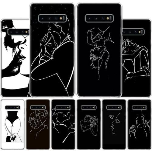 Abstract Art Kiss More Often Black Phone Case For Samsung Galaxy A51 A71 A50S A30S A10 A20E A40 A70 M30S A01 A21 A6 A7 A8 A9 Plu
