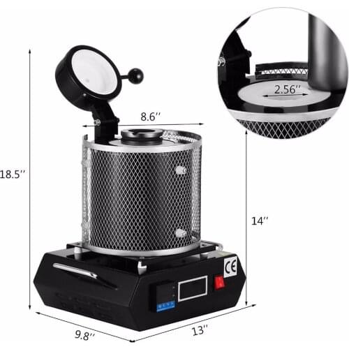 Free Shipping 3kg Digital Gold Siliver Alumium Melting Furnace Melting Furnace Machine Heating 220V Casting Refining