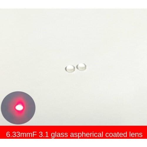 D6.33 Focal Length 3.1 Laser Module Focus Lens Launch Tube Glass Aspherical Collimation Coating Optical Lens