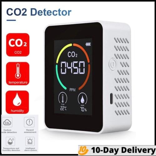 Air Monitor CO2 Carbon Dioxide Detector Greenhouse Warehouse Air Quality Temperature Humidity Monitor Fast Measurement Meter