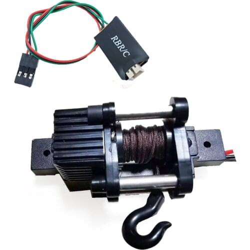 Electrical Automatic Winch + 4CH Control Cable For 1/16 WPL B14 B24 B36 C34 C44 MN90 Q65 RC Car Accessories Toys