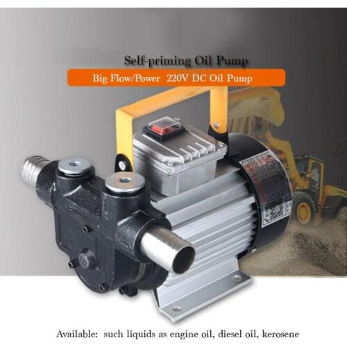 220V Electrical Cast Iron Diesel Oil Pump 750W Big Flow Self-priming Centrifugal Pump 1 Inch DC Oil Pump Durable And Low Noise