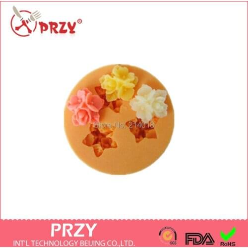 Soap Mold Fondant Cake Decoration Mold Sleep Baby Soap Mold Modelling Silicon Tiny Flower Moulds Silicone Rubber PRZY No.f8001