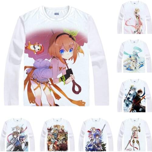 Tales of Zestiria T-Shirts Multi-style Long Sleeve Shirts Naoki Yamamoto Teiruzu Obu Zesutiria Sorey Edna Cosplay Shirt