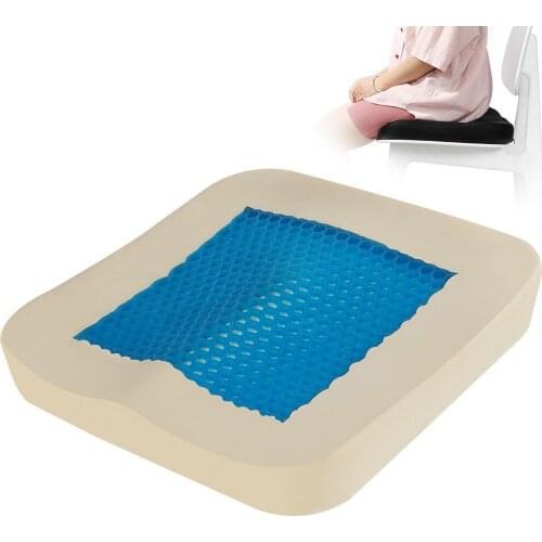 Gel Seat Cushion for Tailbone Pain Relief - Memory Foam Coccyx Seat Cushion for Office Chair Car Seat with Carry Handle