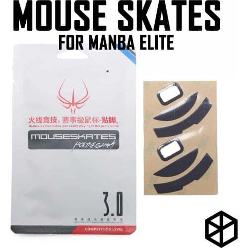 Hotline games 2 sets/pack competition level mouse feet skates gildes for razer mamba elite 0.6mm thickness
