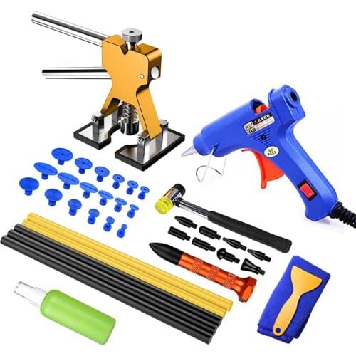 Car Paintless Dent Repair Tools Dent Repair Remover Kit Car Dent Puller with Glue Puller Tabs Removal Kits for Vehicle Car Auto
