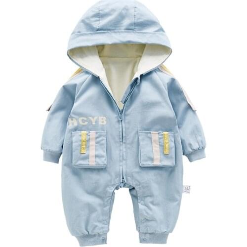 Ircomll newest Autumn Warm Infant Newborn Baby Boy Girl Romper Hooded Kid Toddler Jumpsuit Outerwear Baby Rompers Winter Clothes