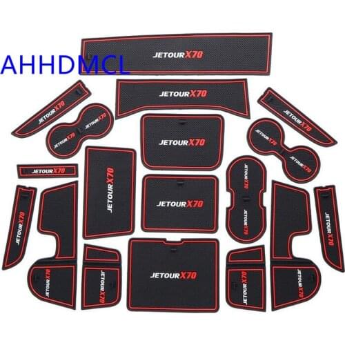 Car Gate Slot Pad Cup Armrest Storage Pad Anti-Slip Mat For Jetour X70