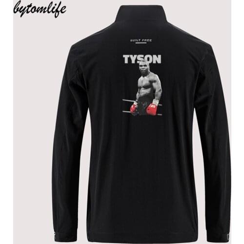 Mike Tyson Punch Out Breathable Jacket Mens Outdoor Zippered Comfortable Light Soft Fashion Casual Back Printing Asian Size