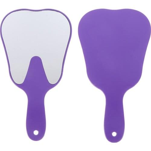 1Pc Dental Teeth Shape Model Mirror Glass Tooth Shape Mirror Dental Gift 6 Colors Dentist Gift