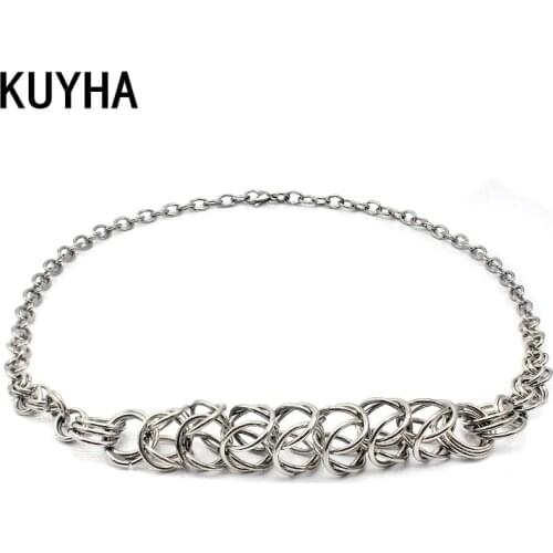 Punk Female/Male Necklace Punk Style Jewelry Stainless Steel Men/Women Necklaces & Pendants For Party Jewelry Present