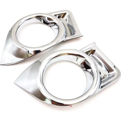 Front Fog Light Lamp Cover Trim Chrome Fit For Toyota Highlander 2014-2016