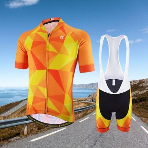 2021 Pro Team Cycling Jersey Set Yellow Ropa Ciclismo Summer Short Sleeve Jerseys Cycling Clothing Triathlon Bib Shorts Suit