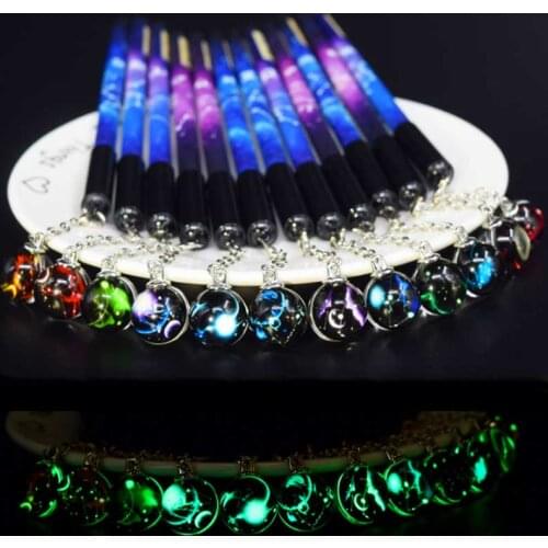 Luminous Zodiac Pendant Gel Pen Creative Twelve Constellations Student Neutral Pen for School Writing Kawaii Stationery Gifts