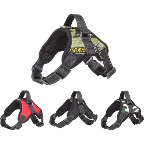 Puppy Dog Harness Adjustable Personalized Pet Harness For Dog Vest Custom Pet Training Supplies Nylon Pets Dogs Harnesses