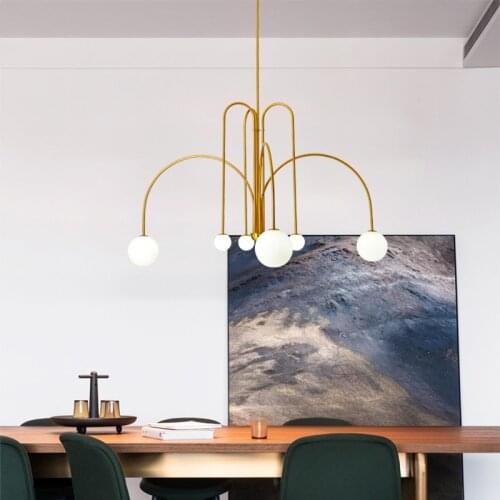 Nordic Post-modern Art Fountain Chandelier Lights Simple Living Room Dining Room Lamp Creative Personality Bedroom Cafe Clothing