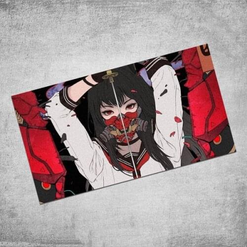 Car Styling Decals Auto Door Window Tail Laptop Case Sticker for Anime Punk Solider Warrior Functional Mask Girl