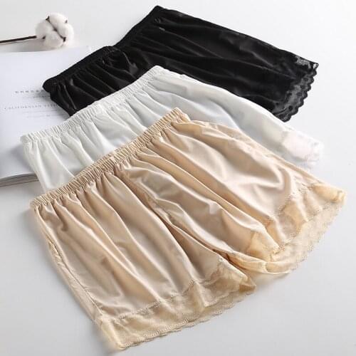 Women Safety Shorts Underwear Soft Comfortable Thin Under Skirt Safety Pants Summer Sexy Lace Ladies Shorts Panties Plus Sizes