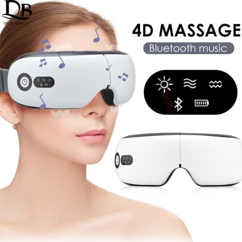 Eye Massager 4D Air Pressure Vibration Eye Care Instrument Fatigue Relieve Hot Compress Bluetooth Music Smart Massage glasses