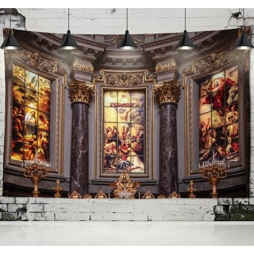 Vienna Christian Church Jesus Tapestry Home Decor Wall Art Mural Drop Wall Cloth Christ Wall Tapestries Church Decoration