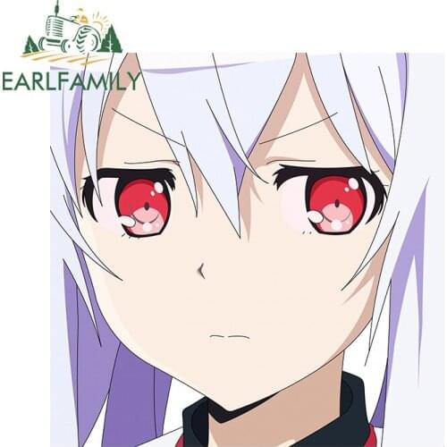 EARLFAMILY 13cm x 13cm For Anime Eyes Funny Car Stickers Campervan Decal RV Vinyl Car Wrap Decals Waterproof Sunscreen