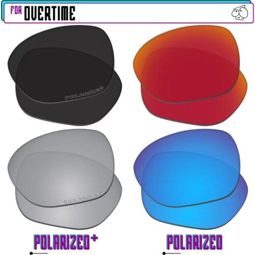 EZReplace Polarized Replacement Lenses for - Oakley Overtime Sunglasses - BkSrP Plus-RedBlueP