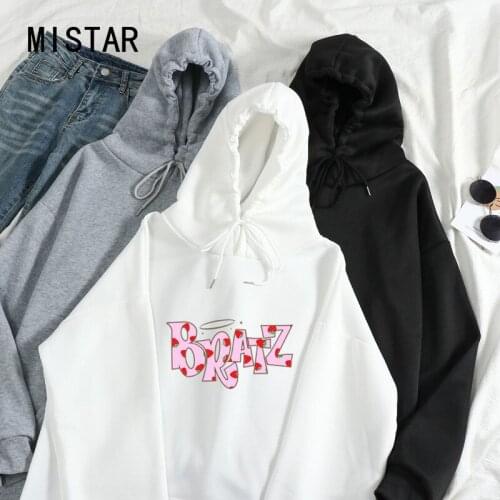 Women Hoodies Plus Size Sweatshirt Fashion Tops Hoody Strawberry BRATZ Printed Cute Letter Long Sleeve Pink Women Clothing