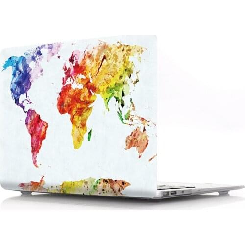 Laptop Hard Case Sell For Macbook Color Shell 11/12/13/15 Inch Air Pro Retina Touch Bar For Apple Laptop Cover World Map Shell