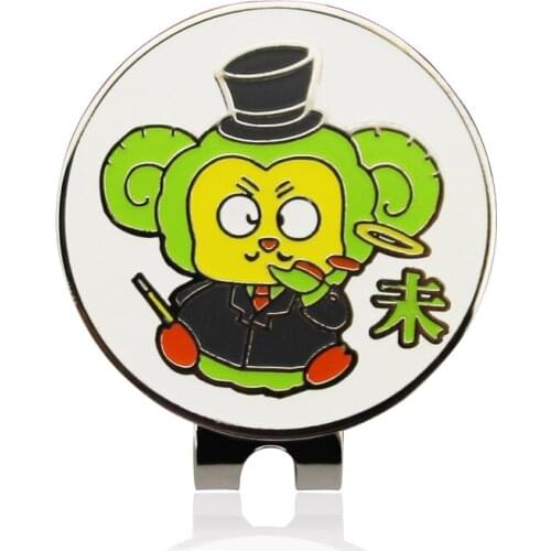 1pcs GOG golf marker Sheep With Golf Cap Clip Alloy Professional 1.18" 30mm golf ball mark drop ship