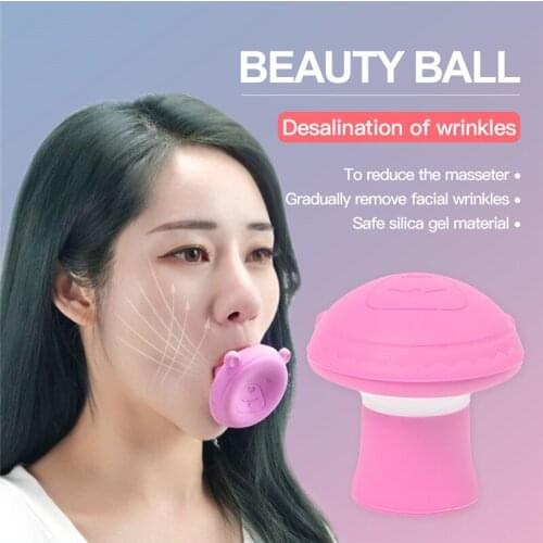 1Pc Portable Face Slimming Tool Face Lift Skin Firming V Shape Exerciser Instrument Cute Anti Wrinkle Mouth Exercise Tool
