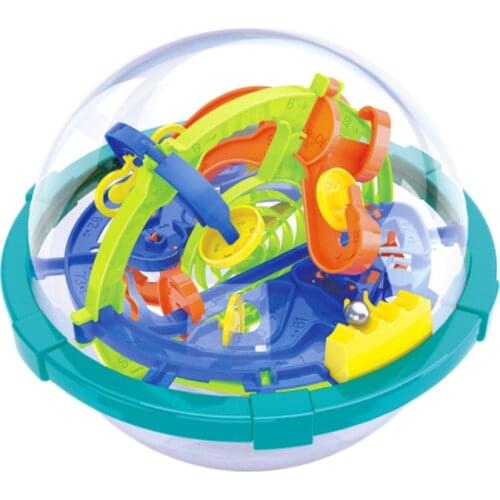 100 Steps 12cm Intellect 3D Maze Perplexus Magnetic Ball Barriers Marble Puzzle Amaze Game IQ Balance Educational Toys For Kids