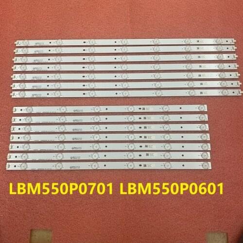14pcs LED Backlight bar for 55PFT6109/11 55PFK5109 LD55U3100 55PFS5709 LBM550P0701-AG-3 LBM550P0601-AH-3 AQ-4 TPT550J1-DUJSGE