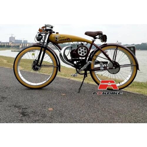 4 Stroke 80cc Engine 4.7Liters Gas Tank Handmade Chopper Bike Tough Guy Custom Made Gasoline Bike Exhibition Retro Bike Racing